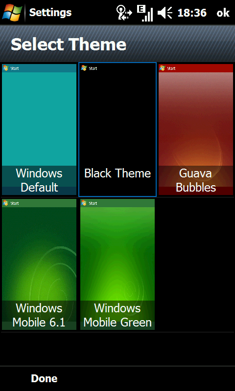 Выбор темы оформления
