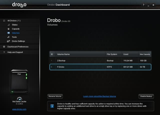 Drobo Dashboard