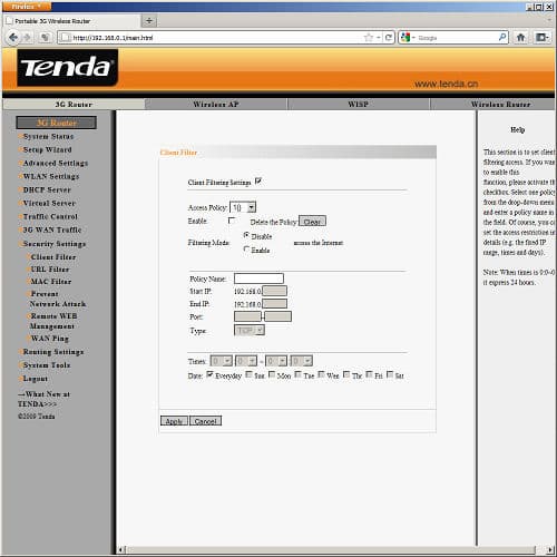 настройка Tenda 3G300M адаптер Tenda W322U