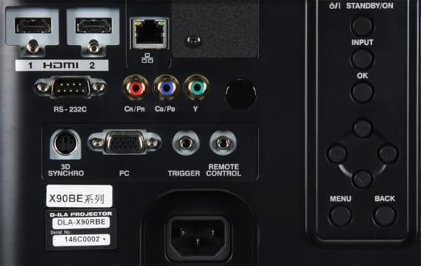 Проектор JVC DLA-X90RB, интерфейсы