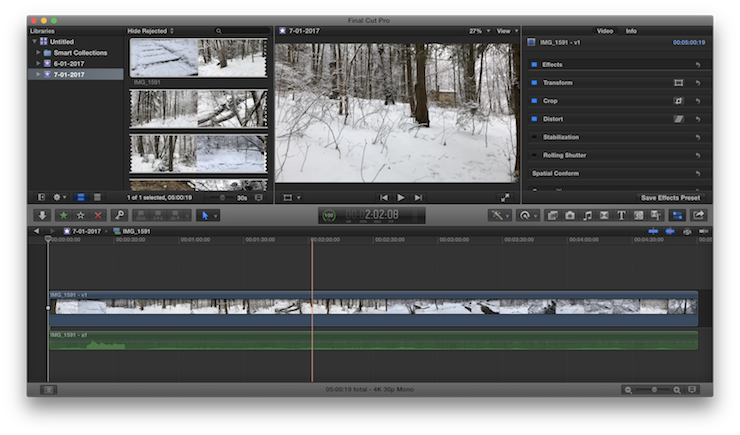 Скриншот программы Final Cut Pro X