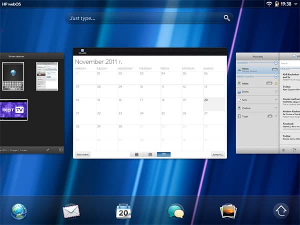 Многозадачность на планшете HP TouchPad