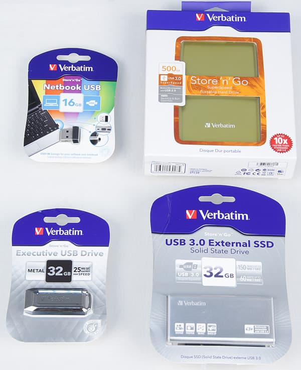 Накопители Verbatim в оригинальной упаковке