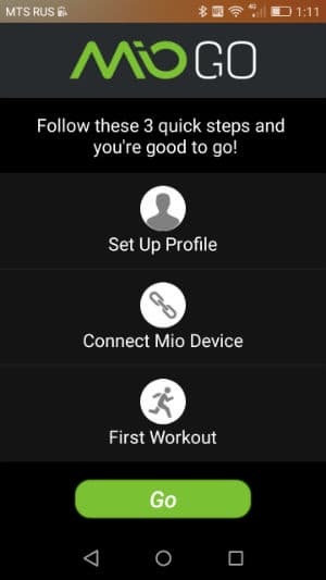 Скриншот приложения Mio Go Скриншот приложения Mio Go
