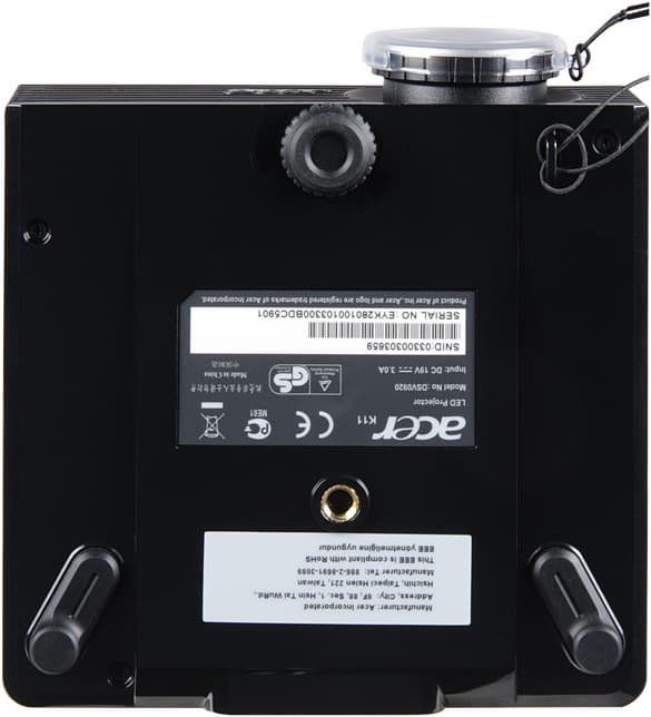 Мультимедийный DLP-проектор Acer K11, вид снизу Мультимедийный DLP-проектор Acer K11, вид снизу