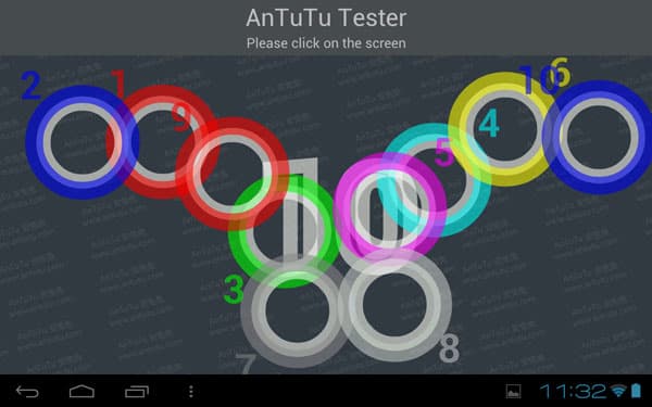 Результаты тестирования экрана Toshiba Excite 7.7