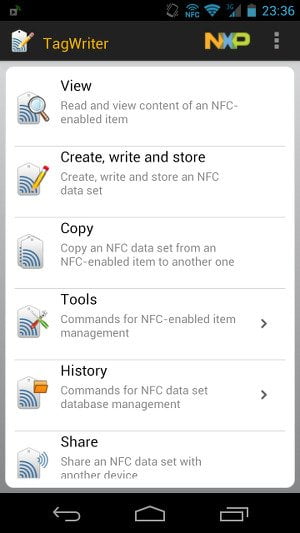 Запись меток в NXP Semiconductors TagWriter