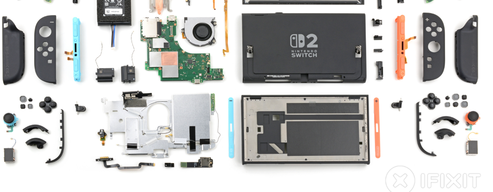 Nintendo Switch 2 поставили «тройку» — специалисты iFixit разобрали консоль и оценили ремонтопригодность в домашних условиях