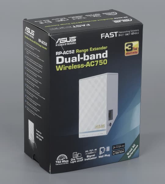 Упаковка Asus RP-AC52 Упаковка Asus RP-AC52