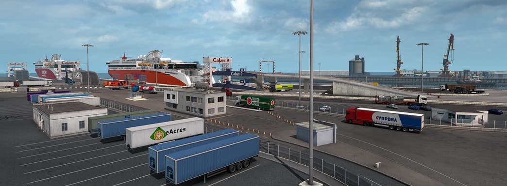 Обновление Euro Truck Simulator 2 затронуло панель запуска, платформы и Кале