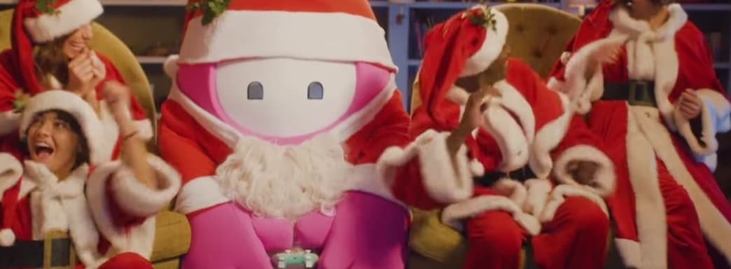 Зимние аттракционы Fall Guys. Смотрим рождественскую рекламу к старту третьего сезона