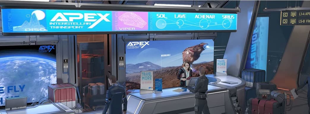 Прогулка по звездному порту в Elite Dangerous: Odyssey