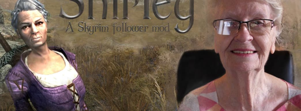 85-летняя фанатка Skyrim Ширли Карри стала одним из персонажей игры благодаря моду