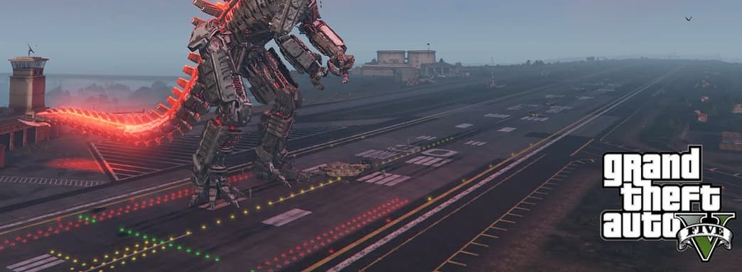 Моддер добавил в GTA 5 Годзиллу и Мехагодзиллу