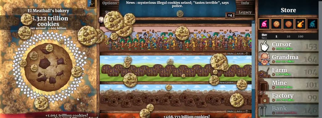 В Steam выйдет Cookie Clicker — в этой игре надо кликать по печенькам
