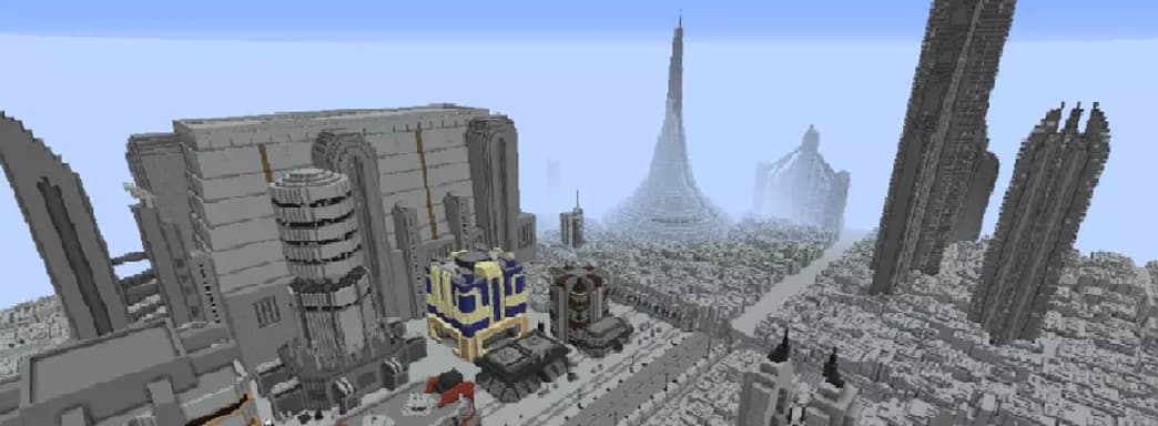 Энтузиаст воссоздаёт в Minecraft Галактику «Звёздных войн»: показали Корусант и Татуин