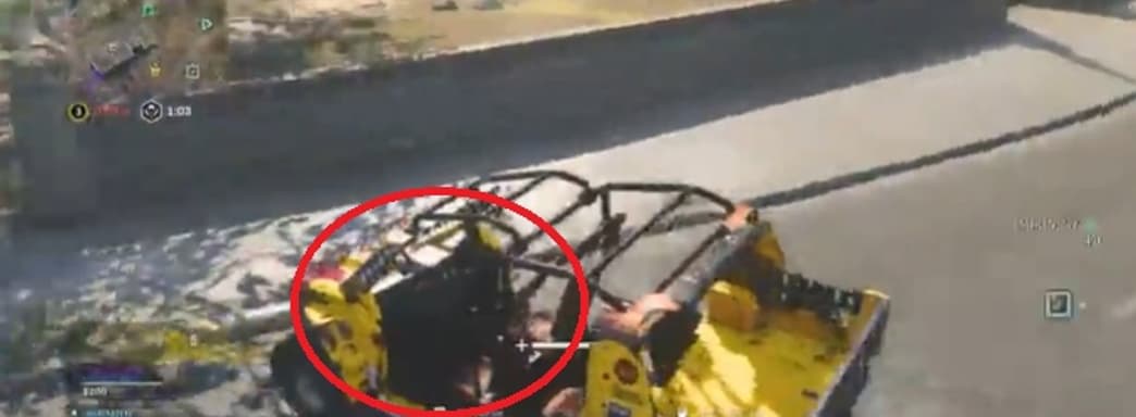 В Call of Duty: Warzone машина ездит без водителя