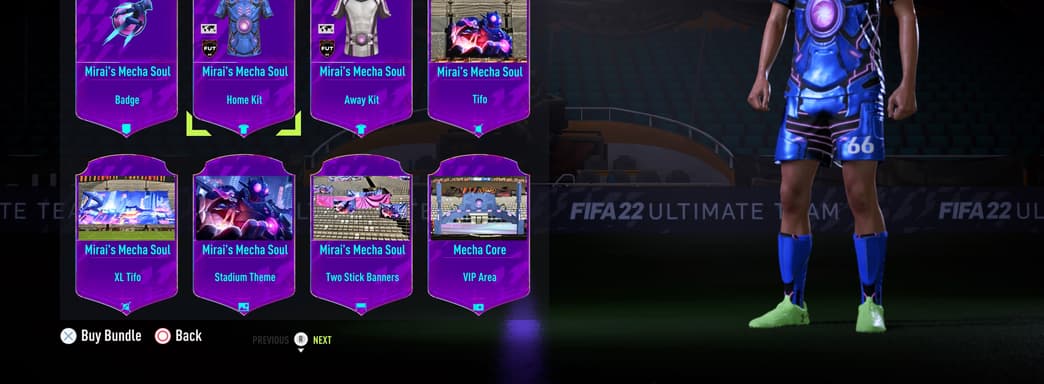 В FIFA 22 Ultimate Team продают косметические вещи в стиле аниме