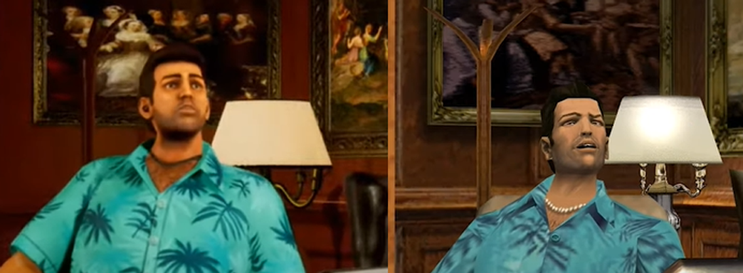 Покадровое сравнение игрового процесса ремастера GTA Vice City с оригинальной игрой