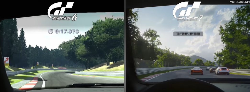 Блогер сравнил графику Gran Turismo 7 для PlayStation 5 с Gran Turismo 6 для PlayStation 3