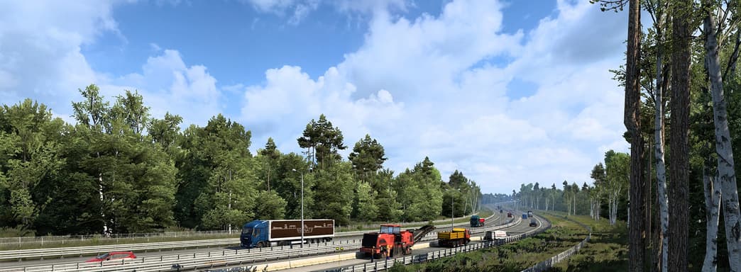 Берёзки и сосёнки в Euro Truck Simulator 2. Любуемся лесами России на скриншотах нового дополнения