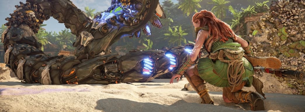 Журналисты показали битву с гигантской механической змеей в Horizon Forbidden West