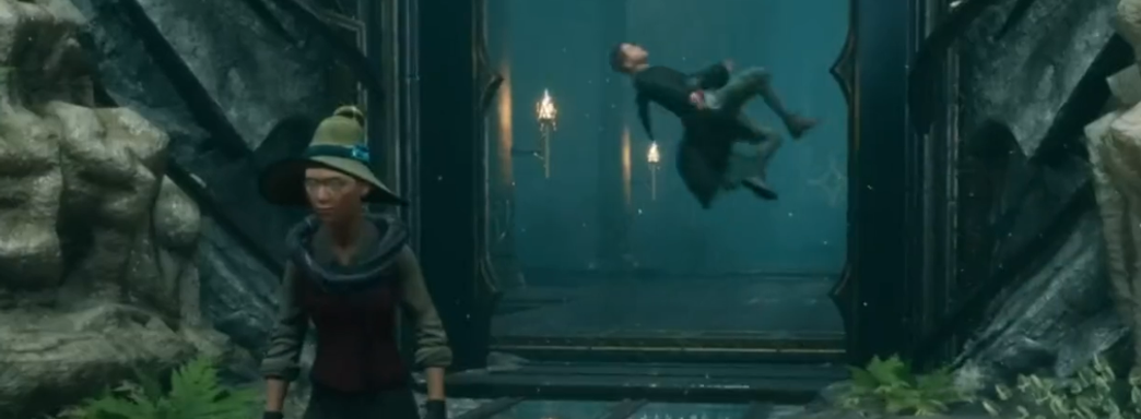 Насколько проработана физика в Hogwarts Legacy — показывает летающий белый мужчина и темнокожая девушка с афро