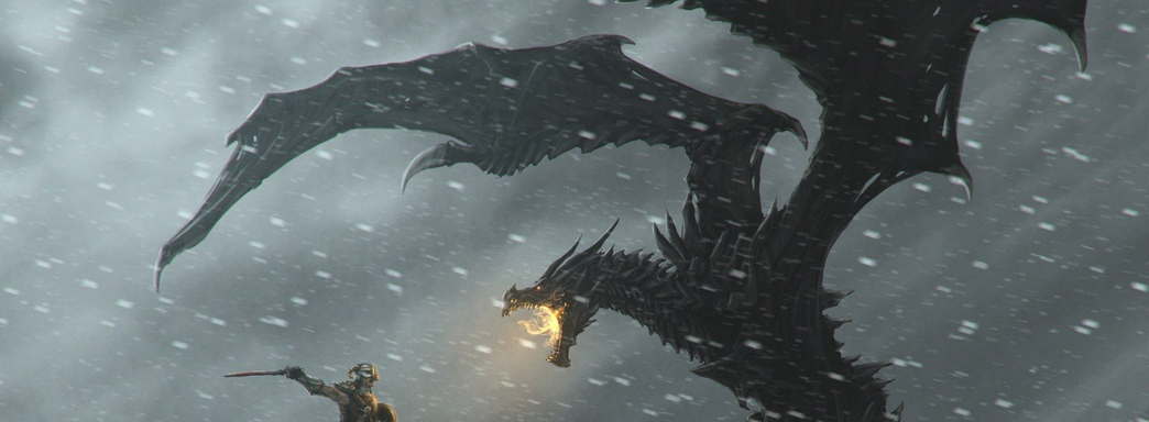 Моддер добавил в TES V Skyrim возможность превратиться в дракона, но не очень большого