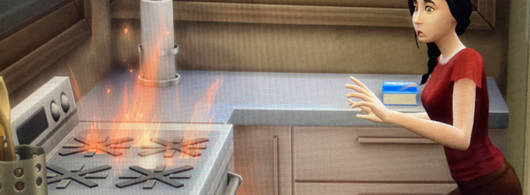 В The Sims 4 участились случаи самовозгорания унитазов и плит. Персонажи вынуждены перейти на огородную диету