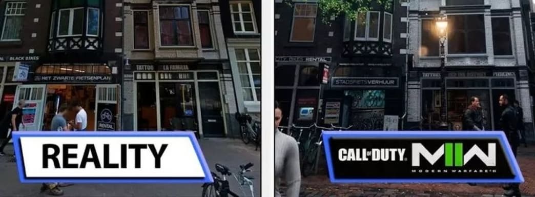Игра или реальность? Появилось сравнение Call of Duty: Modern Warfare 2 с настоящим Амстердамом