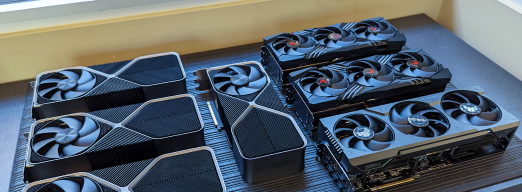 Семь видеокарт GeForce RTX 4090 объединили в один ПК. Фото сборки, результаты тестов и энергопотребление