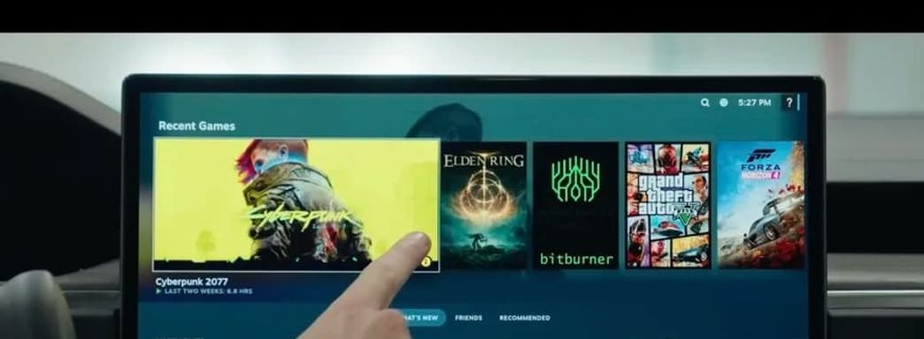 Платформа Steam доступна в новых Tesla Model S и X. Теперь в пробках можно поиграть в Cyberpunk 2077