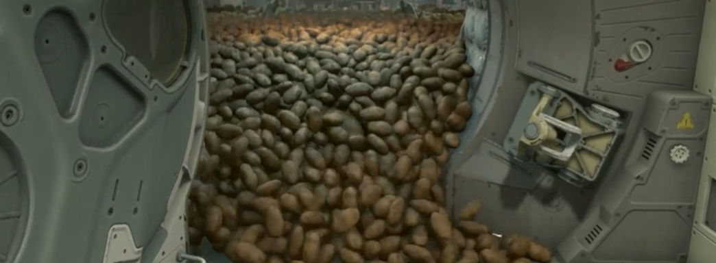 Выдержит ли движок Starfield тонны картошки? Эксперимент с физикой игры Bethesda