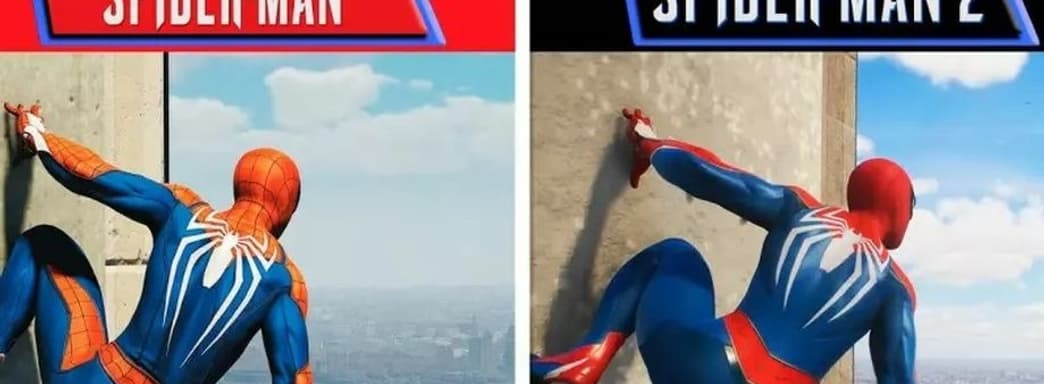 Spider-Man 2 против Spider-Man. Сравнение показывает качество детализации и подробности