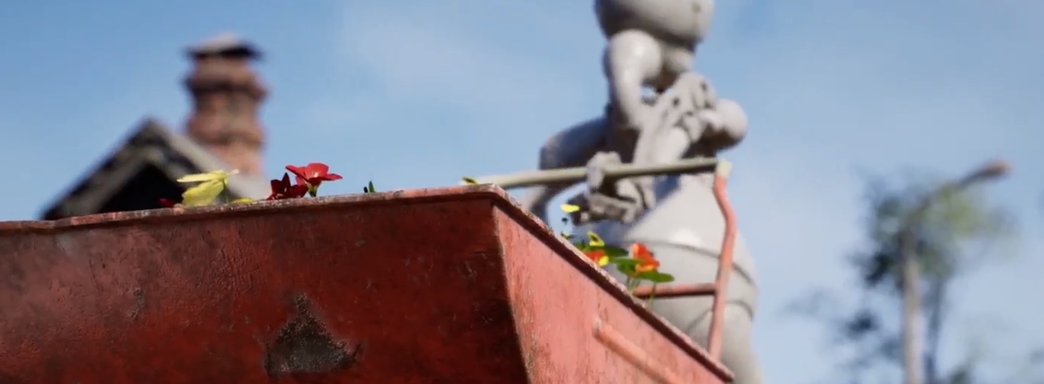 Atomic Heart получила рекламу с роботом садовником, рассаживающим отрубленные конечности