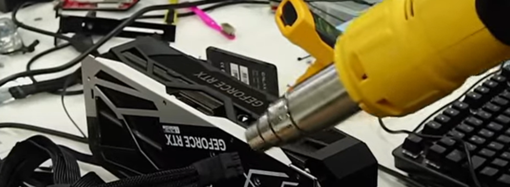 Подключение GeForce RTX 4090 с помощью фена. Креативное решение насущной проблемы