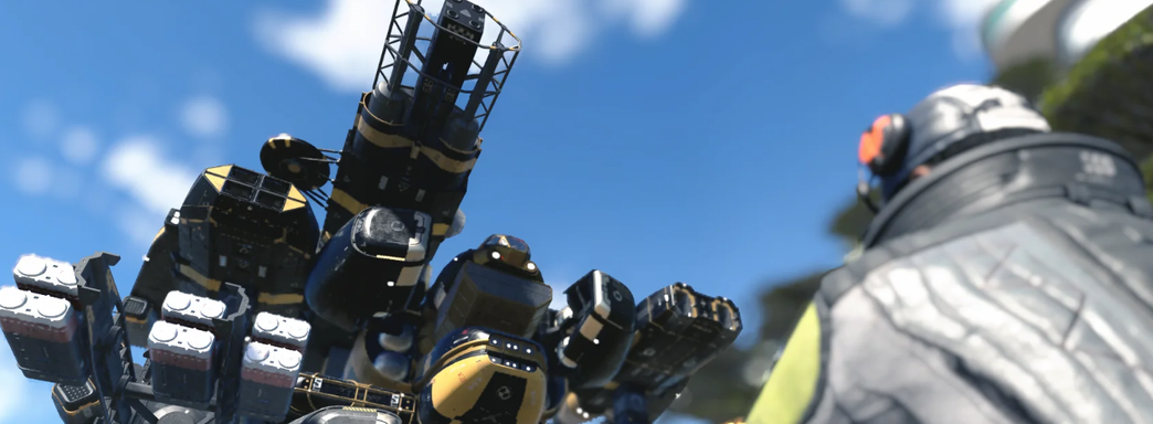 В Starfield добавили пилотируемых мехов и показали геймплей. Тестирование прототипа большого робота