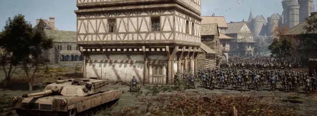 Представлен новый трейлер экшен-стратегии Kingmakers, в которой можно давить средневековых рыцарей современным танком