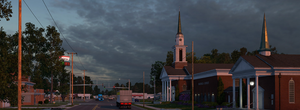 Городские пейзажи Арканзаса в American Truck Simulator: новые скриншоты дополнения
