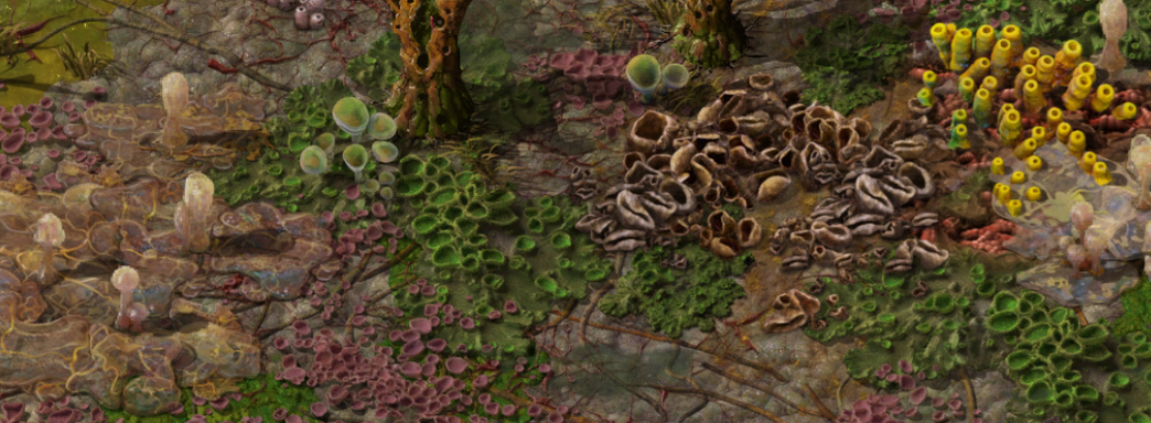 Авторы Factorio показали новую планету Глеба, вдохновлённую мхом, лишайником и водорослями
