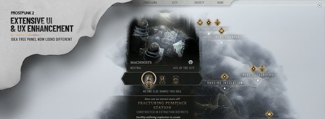 Frostpunk 2 станет более читабельной. 11 bit Studios представила изменения в интерфейсе