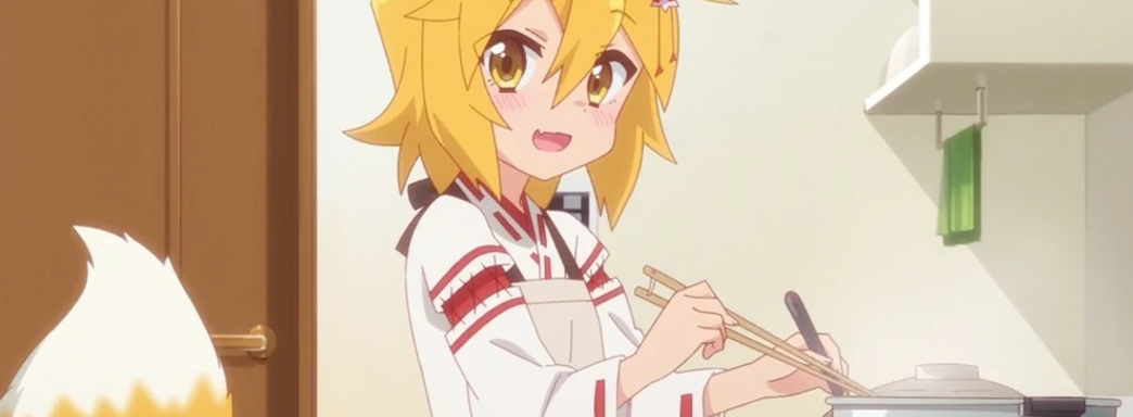 По аниме «Заботливая 800-летняя жена» сделают видеоигру. Первый постер игровой адаптации Sewayaki Kitsune no Senko-san