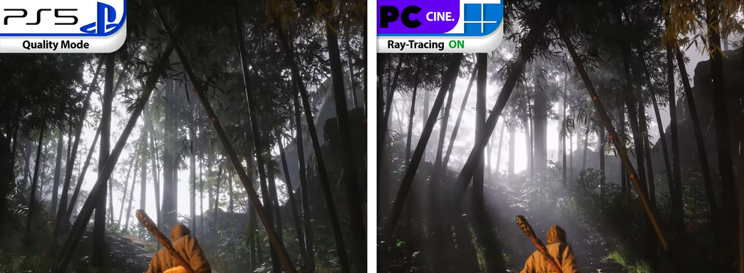 Разрешение Black Myth: Wukong на PS5 временами падает до 720p. Графическое сравнение консольной и ПК-версий