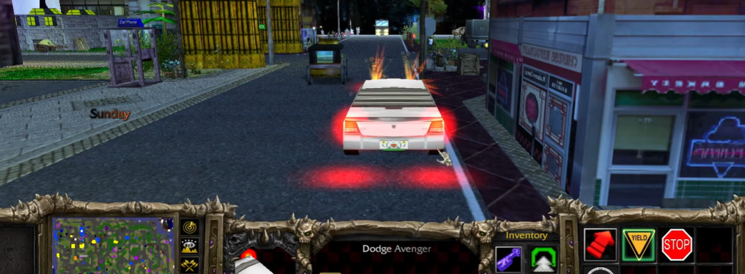 GTA воссоздали в RTS Warcraft 3 с механикой угона авто, мод совместим с современной Reforged-версией