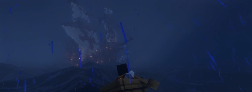 Фанат Minecraft показал эпичный шторм с реалистичной водой, созданный при помощи модов