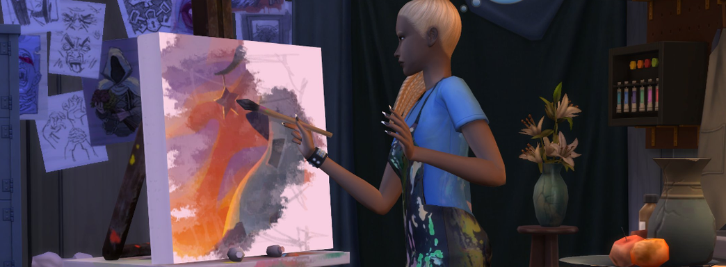 Тизер и скриншоты DLC-комплектов The Sims 4 Artist Studio Kit и Storybook Nursery Kit. Maxis показала новый контент