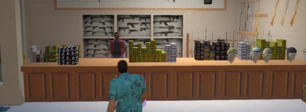 GTA Vice City Nextgen Edition на движке GTA 4 глазами разработчика. Представлен перенос оружейных магазинов Ammu-Nation