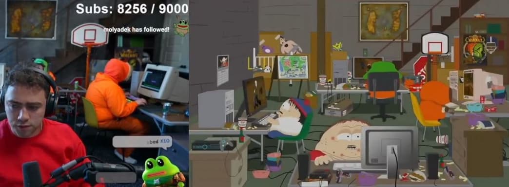 Стример воссоздал игровой подвал из «Южного Парка»