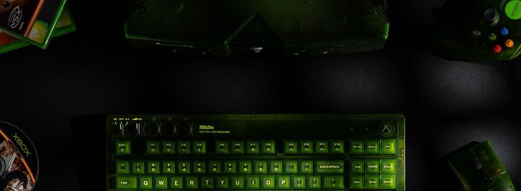 8BitDo анонсировала ретро-клавиатуру и мышь в стиле оригинальной Xbox
