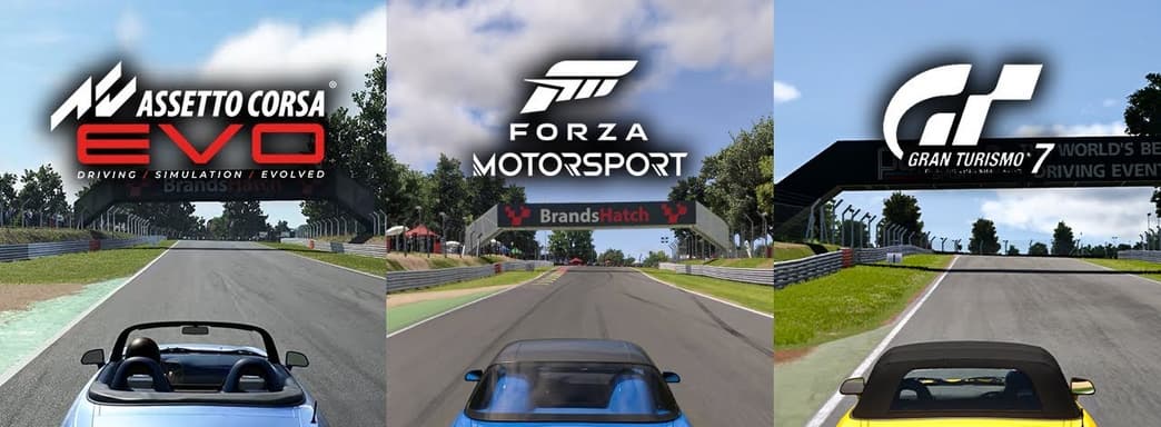 Батл гоночных симуляторов. Вышло сравнение Assetto Corsa EVO с Gran Turismo 7 и Forza Motorsport